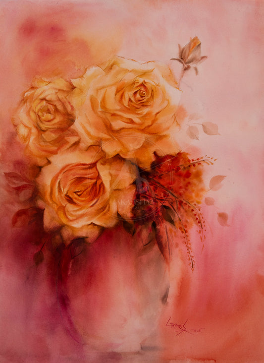 Roses In A Vase
